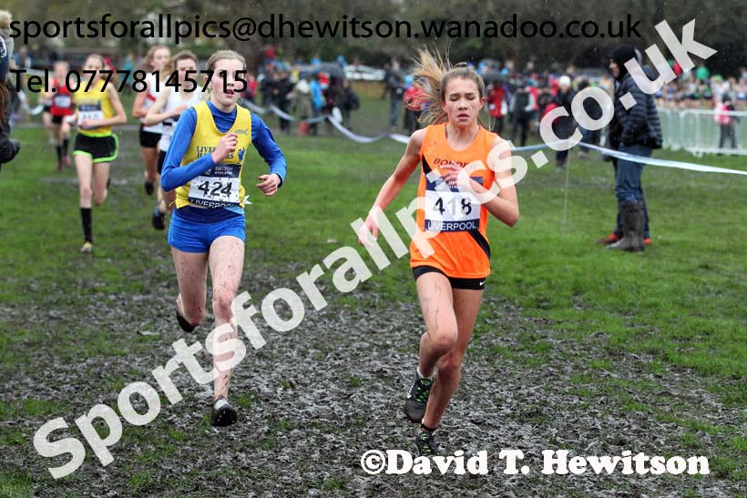 Girls under-15s, British Athletics Liverpool Cross Challenge, Sefton Park, Liverpool. Photo: David T. Hewitson/Sports for All Pics